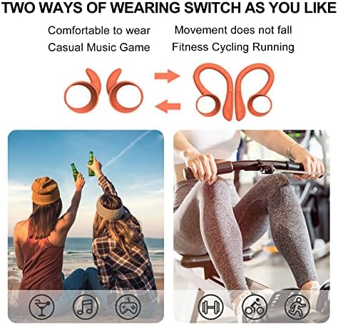 Ultimate Green Wireless Earbuds with Earhooks – Bluetooth 5.1 Noise Cancelling Sports Headphones, Waterproof Design for Secure Fit During Workouts, Compact Earphones for Enhanced Sound Quality and Durability