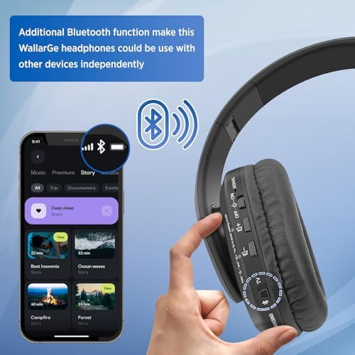 Unleash the Power of Sound with Wallar Ge Long-Range Wireless Over-Ear Headphones – Effortless Setup with RF Transmitter, 100 Ft Wireless Freedom, and 20-Hour Rechargeable Battery Life for Uninterrupted Entertainment – Luxurious Comfort in Sleek Black/Red Design, Compatible with All TV Brands for an Immersive Audio Experience