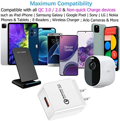 Rapid Charge 3.0 18 W USB Wall Charger – Versatile Fast Charging Adapter for i Phone 12/11 Pro, Galaxy S21/S20, Pixel Series – Universal Compatibility & Enhanced Safety Features for On-the-Go Power Solutions