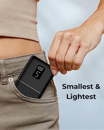 Vida IT 5000 m Ah Portable Charger – Lightweight USB-C Power Bank for i Phone XR, 11, 12, 13, Google Pixel, Samsung, Motorola, Xiaomi – Fast Charging with LED Display – Ideal for Heated Vests and Outdoor Use