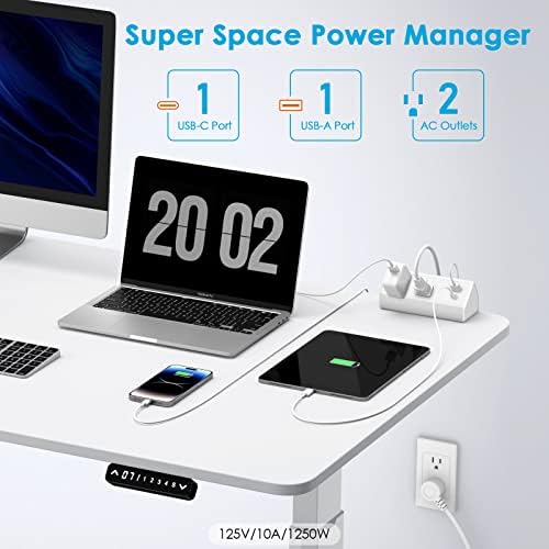 CCCEI Professional Desk Power Strip with 18 W USB-C Fast Charging, 800 J Surge Protection, and 6 FT Clamp-Mount Flexibility for Enhanced Workspace Efficiency – Ultimate Desktop Outlet Solution for Home and Office Use