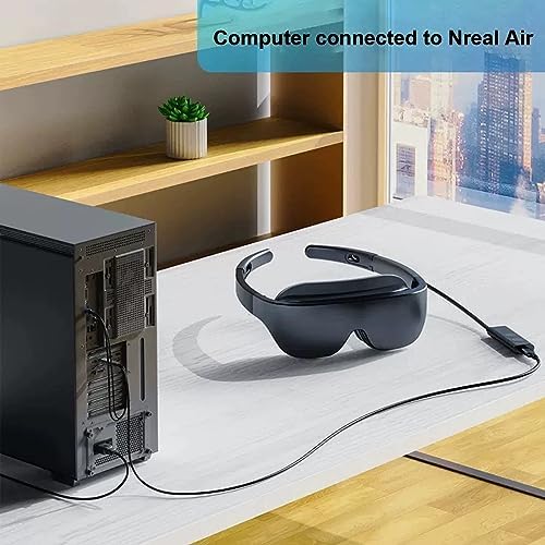 4 K@60 Hz Display Port to USB-C Cable 6.6 ft – High-Speed DP Male to Type-C Adapter for Mac Book Pro, i Pad Pro, Nreal Air VR – Ultimate Compatibility and Enhanced Viewing Experience