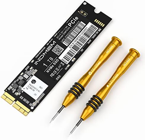 Revitalize Your Mac with INDMEM 256 GB NVMe PCIe SSD – Fastest Upgrade for Mid 2013-2017 Mac Book Air & Late 2013-Mid 2015 Mac Book Pro Retina – Lightning-Fast Data Transfer, Robust Compatibility, and Simplified Installation for Uninterrupted Performance