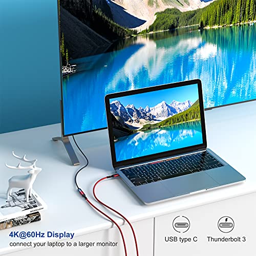 USB-C Extension Cable 3 ft – High-Speed 100 W Fast Charging & 10 Gbps Data Transfer, 4 K Display Compatibility – Ideal for i Phone 16, i Pad, Mac Book, & Dell – 2-Pack Black for Enhanced Connectivity & Versatile Use