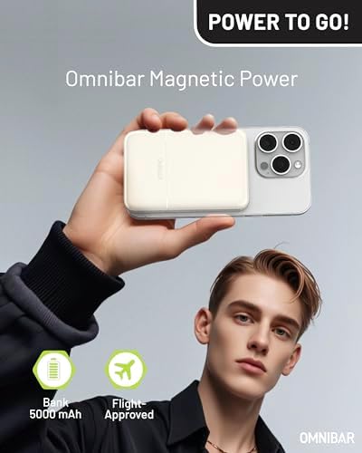 Ultra-Slim Magnetic Power Bank – 5000 m Ah Wireless Charger for i Phone 16 Series with 20 W Fast Charging and USB-C Cable, Stylish Purple Design for Effortless Portability and Enhanced Compatibility