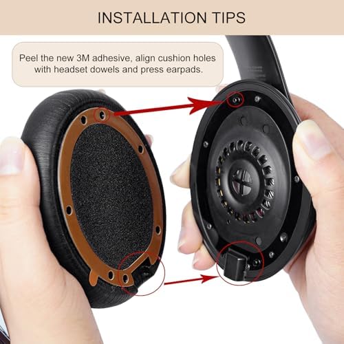 Revolutionize Your Listening with GVOEARS Navy Blue Ear Pads – Premium Protein Leather Replacement Cushions for Beats Studio Pro Wireless Headphones, Unmatched Comfort & Acoustic Excellence, Secure Adhesive for Long-Lasting Fit
