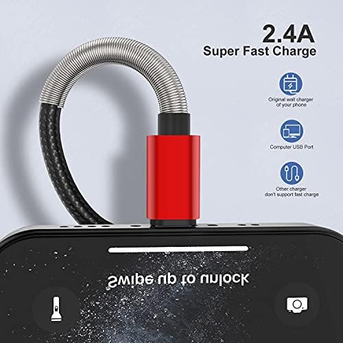 Premium 3-Pack Apple MFi Certified Lightning to USB Charging Cables – 3 ft Fast Charge Cords for i Phone 14 Pro Max, 13 Pro Max, 12 Mini, and More – Durable, High-Performance Design for Seamless Connectivity and Versatile Use at Home, Office, or On-the-Go