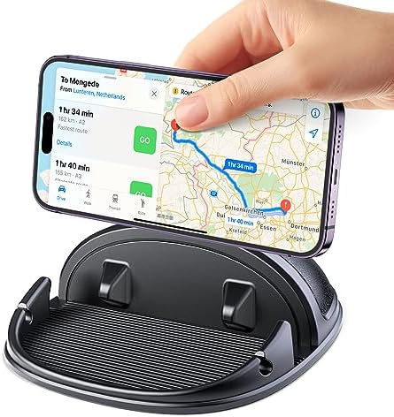 Beeasy Anti-Slip Dashboard Phone Mount – Versatile Hands-Free Holder for i Phone, Samsung & Android Devices – Enhanced Stability for Safe GPS Navigation – Compact Design for All Vehicle Dashboards – Ideal Driving Accessory for Ultimate Convenience