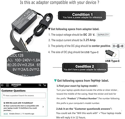 High-Performance 65 W USB-C Charger for Lenovo Think Pad, Yoga & Chromebook – Fast Charging, Wide Compatibility, and Quality Assurance by Fepprry Inc.