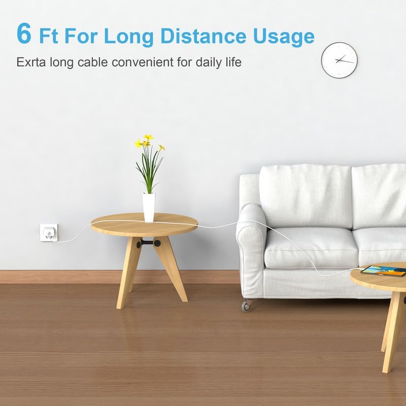 20 W USB-C Wall Charger Set for i Phone 16/15 & i Pad Pro | Fast Charging Duo with 6 ft C to C Cables | Optimized for Maximum Compatibility & Speed | Perfect for Home & Travel Efficiency