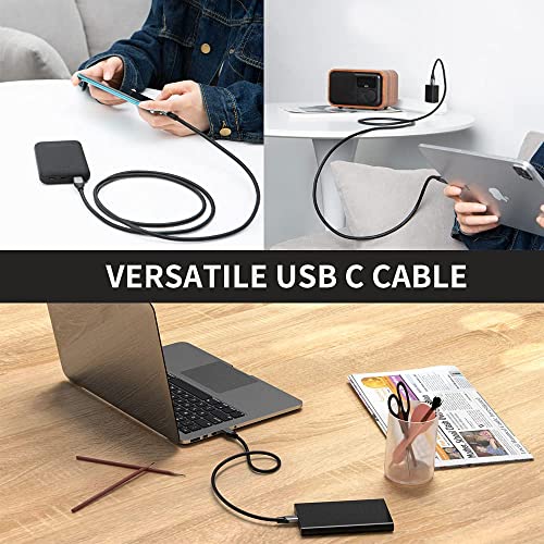 Ultimate 10 Gbps USB A to USB C Cable – 5 ft High-Speed Connector for Rapid Data Transfer & Charging, Optimized for i Phone 15/16+, Galaxy S24/S23+, Android Auto – Durable Nylon Braided Design for Effortless Travel and Daily Use