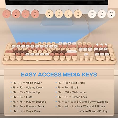 Illuminate Your Workspace with the Large Print Backlit Keyboard – Ergonomic USB Wired Multimedia Keyboard with Rainbow LED Lighting for Enhanced Comfort and Visibility on Windows PCs & Laptops