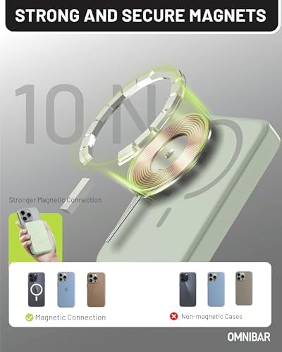 Ultra-Slim Magnetic Power Bank – 5000 m Ah Wireless Charger for i Phone 16 Series with 20 W Fast Charging and USB-C Cable, Stylish Purple Design for Effortless Portability and Enhanced Compatibility