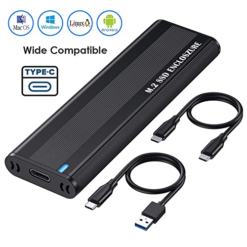 Supercharge Your Storage with Cablecc USB4 20 Gbps Type-C M.2 NVME/SATA SSD Enclosure – Effortless Data Transfer and Maximum Compatibility for 2280/2242/2260 mm Drives – RTL9220 Chipset for Enhanced Performance and Portability