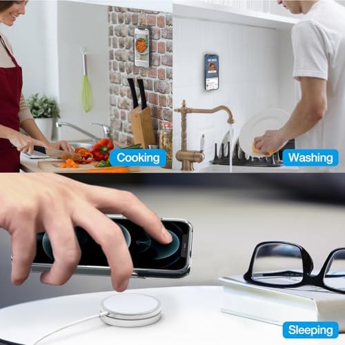 Just Mobile AluDisc Mini Magnetic Aluminum Wall/Mirror/Table/Treadmills/Cross-Trainer Mount Strong Magnet for iPhone/Galaxy and All Smartphones, 2-Pack (ST-500SI) – Enhanced Compatibility and Speed