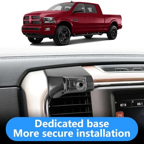 Dodge RAM 2013-2018 Premium Car Phone Holder: Enhanced Stability & Charging Cradle for 1500, 2500, 3500 Models – Ultimate Mobile Accessory for Safe Navigation & Hands-Free Communication