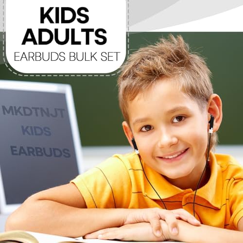 Bulk Classroom Earbuds – 30-Pack Multi-Color Wired Headphones for Kids and Educators, Individually Wrapped for Effortless Distribution and Enhanced Device Compatibility, Ideal for Focused Learning and Engaging Educational Activities