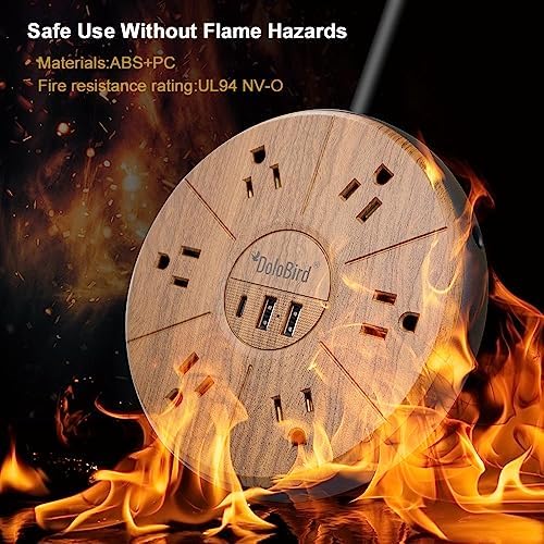 High-Power Surge Protector Power Strip with 6 AC Outlets and 20 W USB-C Fast Charging – Ideal for Home, Office, and Dorm Room Use with Circuit Breaker Safety Feature and Wide Outlet Spacing for Optimal Device Compatibility