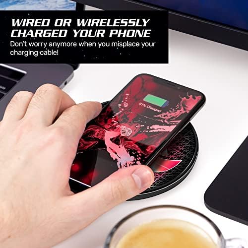Star Trek Illuminating Wireless Charger & Backup Battery Pack – Sci-Fi Inspired Portable Phone Charger with Light-Up Transporter Pad Logo for Enhanced Compatibility and Fast Charging – Ultimate Gift for Star Trek Fans and Tech Enthusiasts