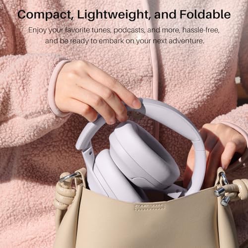 TOZO HT2 Wireless Over-Ear Headphones with Superior Active Noise Cancellation – Immerse in 60-Hour Playtime, Personalized Hi-Res Audio with Custom EQ, and Rich Deep Bass – Luxurious Khaki Design for Home, Office, and Travel Enthusiasts Seeking Unmatched Comfort and Sound Quality