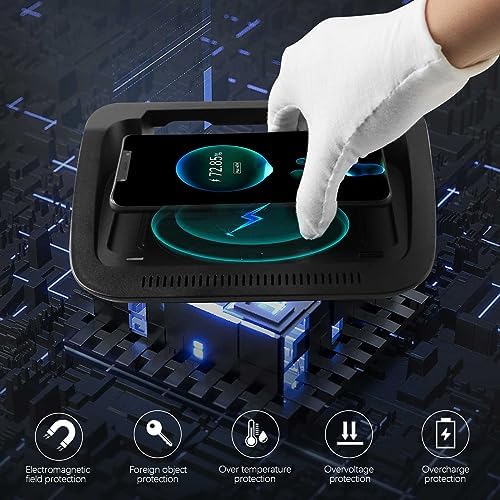 PACEWALKER 15 W Wireless Charging Pad for Toyota RAV4 (2019-2023) – Anti-Slip Design for Secure Device Placement, Fast Charging Solution for LE/XLE/TRD/Off-Road/XSE/SE Models – Effortless Integration and Enhanced Aesthetics for Your Vehicle