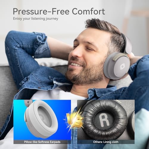 Experience Next-Level Audio with Stylish Pink Wireless Over-Ear Headphones – Premium Noise Cancellation, Hi-Fi Stereo Sound, and 30-Hour Playtime for Unmatched Comfort in Travel and Home Office Use, Featuring Immersive Deep Bass and Foldable Design for Effortless Portability and Extended Listening Pleasure