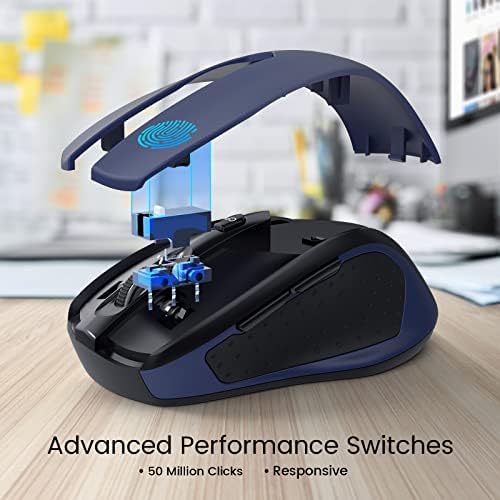 Elevate Your Workflow with the D-09 Wireless Mouse – Ergonomic USB Cordless Design, 5-Level 2400 DPI Precision, 16-Month Battery Life, Perfect for PC, Mac, and Chromebook Users – Convenient 2-Pack for Enhanced Productivity and Ultimate Comfort