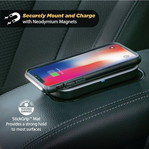 Elevate Your On-the-Go Charging with Scosche MQUSM Magic Mount Charge – 10 W Qi-Certified Magnetic Phone Mount for Secure, Fast Charging in Your Car, Truck, or RV – Perfect for Qi-Enabled Smartphones and Ultimate Convenience