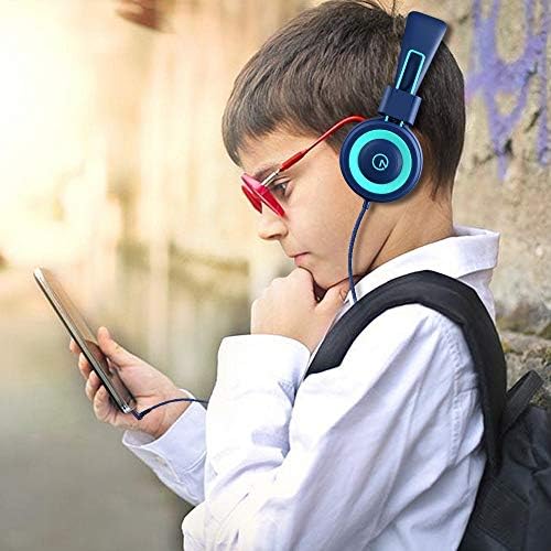 Noot Products K11 Kids Headphones – Ergonomic Foldable Wired On-Ear Audio Solution with 5 ft Tangle-Free Cord and 3.5 mm Jack for i Pads, Kindle, Fire Tablets, and Laptops – Ultimate Comfort and Stylish Design for School, Travel, and Gaming – Safe Listening Experience for Young Audiophiles