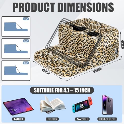 Leopard Print Couch Cup Holder Tray Pillow – Versatile Bed and Sofa Caddy for Drinks, Snacks, and Devices – Portable Memory Foam Organizer for RVs and Cars – Stylish and Easy-to-Clean Accessory for Ultimate Comfort and Convenience