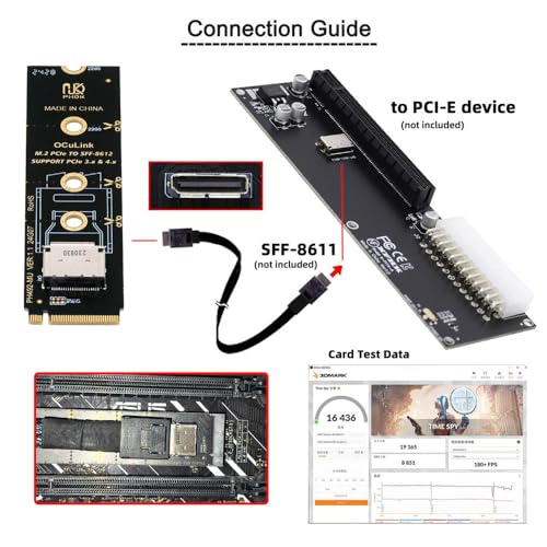 Unlock Blazing Fast Data Transfers with cablecc PCI-E 3.0 M.2 M-Key to Oculink SFF-8612/SFF-8611 Host Adapter – Perfect for Gamers & Creators Seeking Ultimate NVMe SSD Performance. Experience unparalleled speed and compatibility with this high-performance adapter engineered for M.2 NVMe SSDs in the 2260 form factor. The cutting-edge Oculink SFF-8612 and SFF-8611 connections ensure robust data transmission for seamless gaming and content creation. Enjoy hassle-free installation and a durable design that stands up to daily demands, making this essential upgrade a must-have for any advanced computing setup. Whether you’re enhancing your workflow or building the ultimate gaming rig, this PCI-E 3.0 adapter guarantees enhanced performance and reliability. Elevate your data storage capabilities today and discover the difference this premium internal SSD accessory can make in your system’s efficiency and speed. Don’t compromise on quality—transform your digital experience with the cablecc Oculink Host Adapter now!