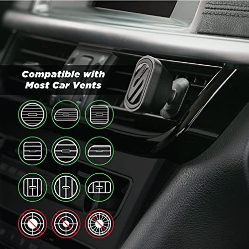 Scosche Magic Mount Select Dual Pack – Premium Magnetic Car Phone Holder for i Phone & Android – Secure 360° Adjustable Mount for Hands-Free Driving – Ideal for Dash & Window Use – Durable Design for Enhanced Compatibility & Safety