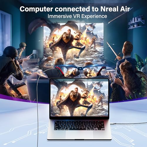 Elecan Uni-Directional DisplayPort to USB-C Adapter Cable 6 Ft 4K@60Hz 2K 1080P, No USB Power Needed High Speed DP Input to Type C Converter, Braided for Touch,iPad,Mac,Portable Monitor,VR/XR/AR+Ties – Enhanced Compatibility and Speed