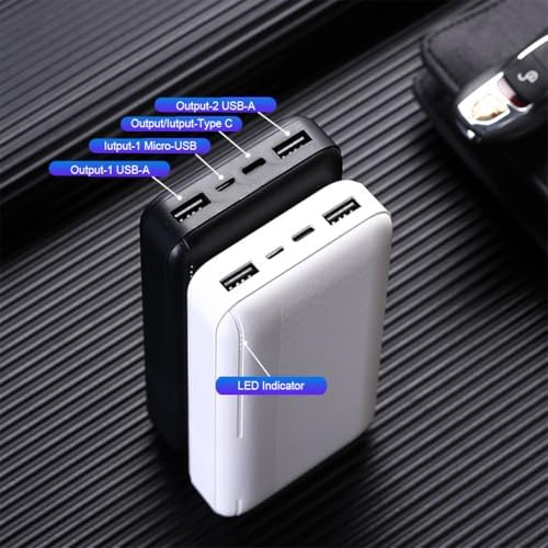High-Capacity 20000 m Ah Portable Charger with LED Battery Indicator – Ultimate USB Power Bank for On-the-Go Charging, Compatible with All Devices, Quick Charge Technology for Efficient Power Management