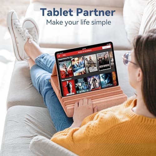 Revolutionize Your Tablet Experience with the KDD Foldable Pillow Holder – Ergonomic Lap & Bed Stand for i Pad Pro, Galaxy Tab, and E-Readers – Ultimate Comfort with Built-In Accessory Pocket & Stylus Mount – Lightweight, Durable Design for Effortless Portability and Posture Improvement