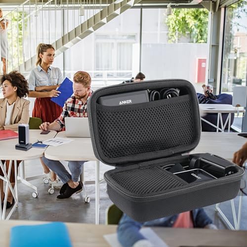Khanka Premium Hard Travel Case for Anker 100 W Charging Base & Anker Prime 20,000/27,650 m Ah Power Banks – Shockproof Storage Solution with Interior Accessory Pocket for Ultimate Portability and Protection