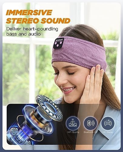 Perytong Wireless Bluetooth Sports Headband Headphones – Ultimate Comfort & Crystal-Clear Sound for Sleep, Yoga & Jogging – Perfect for Insomnia Relief, Meditation, and Easy Device Pairing
