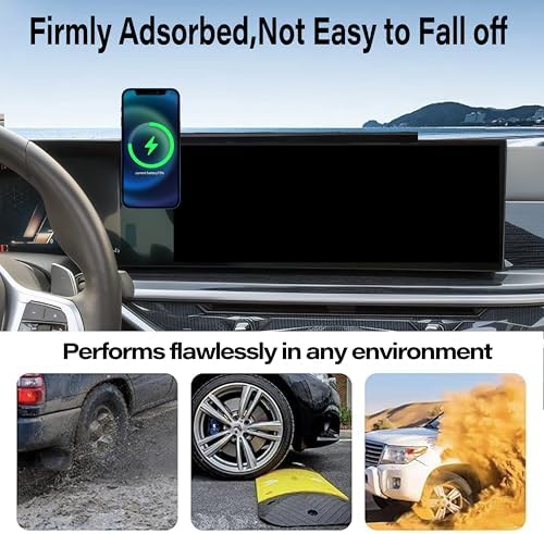 Car Phone Holder for 2024 2025 BMW The X5/X6/2023-2025 X7 Accessories Apply to 14.9 Inch Screen 15W Fast Wireless Charger Screen Fixed Clip Cell Phone Mount Hands-Free 360 Degree Rotation – Enhanced Compatibility and Speed