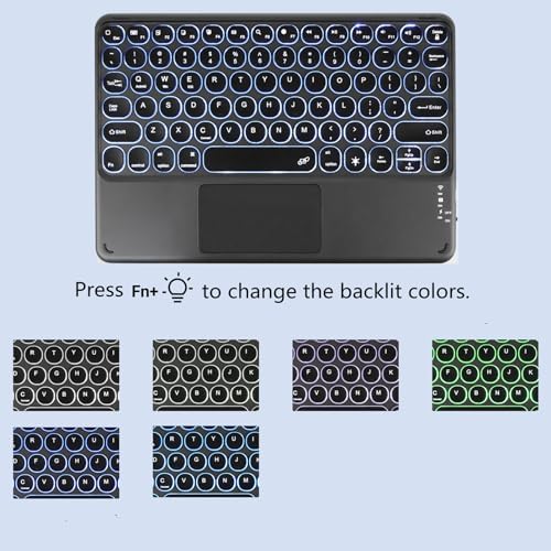 Compact Bluetooth Keyboard for On-the-Go Typing | Rechargeable 10-Inch Wireless Keyboard for Android, i OS & Windows Devices | Sleek, Lightweight Design for Effortless Portability | Perfect for Tablets & Smartphones | Enhance Your Mobile Productivity with Quiet Typing Experience
