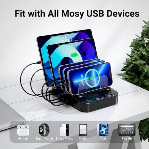 68 W Multi-Device Charging Hub with 20 W USB-C Fast Charger – 6-Port Universal Charger for i Phone 15/14/13/12, Galaxy, i Pad & Tablets – Ultimate Power Solution for Home, Office & Travel Efficiency