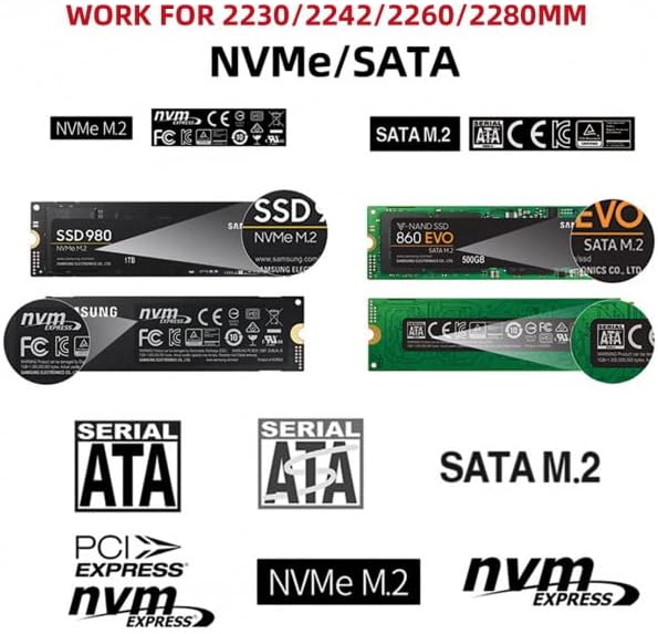 High-Speed xiwai USB 3.0 to NVMe M-Key M.2 NGFF SATA SSD External Converter Adapter with RTL9210 B Chipset – Ultimate Data Transfer Solution for On-the-Go Storage Expansion