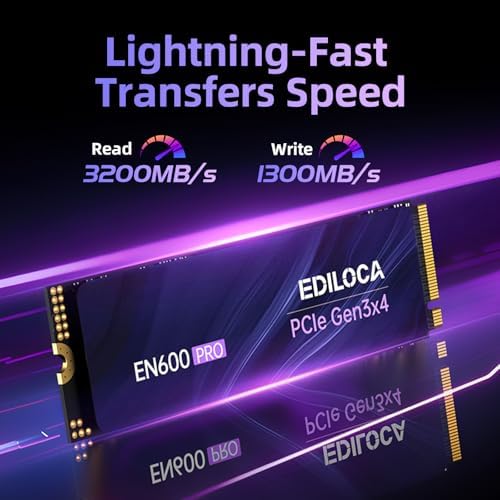 Unleash Blazing Performance with the EN600 PRO 256 GB NVMe SSD – Lightning-Fast 3200 MB/s Speeds for Gamers & Creators, PCIe 3.0 Gen 3 x4 M.2 2280 Internal Drive with Advanced SLC Cache and 3 D NAND TLC, Equipped with Graphene Cooling Sticker for Optimal Durability and Compatibility with PCs, Desktops, and Laptops – Elevate Your Storage Experience Now!