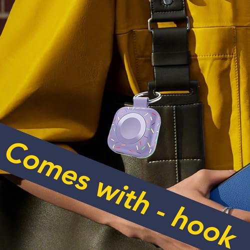 HUOTO Compact Magnetic Wireless Charger for Apple Watch – 1200 m Ah Portable Power Bank Keychain, Compatible with Series 10/9/8/Ultra 2/Ultra/7/6/5/4/3/2/SE, Ideal Travel Accessory for Effortless Charging On-the-Go