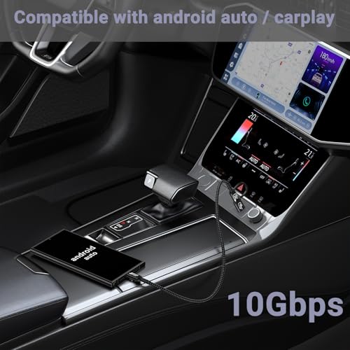 Premium USB A to C Android Auto Cable 3.3 ft [2 Pack] – Fast Charging USB C 3.1 & 20 Gbps Data Transfer for Seamless Connectivity with i Phone 16, Galaxy S23, Pixel 9 Pro – Enhanced Durability & Versatile Use for Car Play and Navigation
