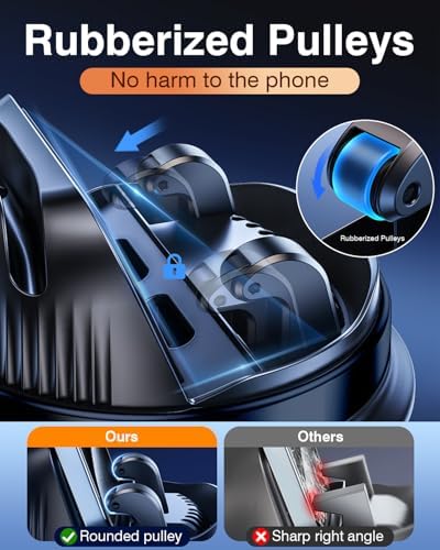 Ultimate 360-Degree Rotating Car Phone Holder – Secure Dashboard Mount for Hands-Free Use, Compatible with i Phone 16 Pro Max & Samsung Z Fold 6 – Sleek Black Design for Enhanced Safety and Convenience