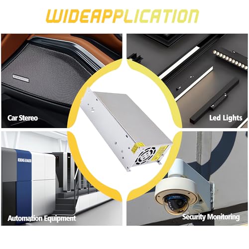 High-Performance 600 W AC to DC Power Adapter – Universal 110 V/220 V Input to Stable 12 V Output – Perfect for LED Lighting, CCTV Surveillance, and RV Power Solutions – Robust 50 A Switching Regulator for Dependable Energy Delivery and Enhanced Device Compatibility