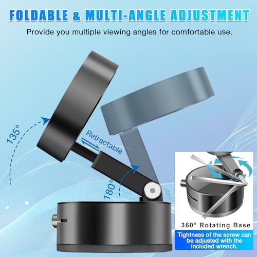 Ultimate 360° Magnetic Suction Cup Phone Mount – Adjustable, Foldable Design for All Smartphones – Effortless Hands-Free Navigation with Robust Grip on Any Surface – Perfect for Safe Driving and Stylish Functionality