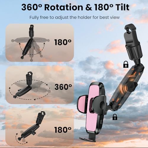 Transform Your Drive with the 360° Magnetic Phone Holder for Car – Effortlessly Mounts to Rear View Mirror for i Phone 16/15/14/13/12 & Mag Safe Devices – Unmatched Stability, Quick Installation & Enhanced Safety Features