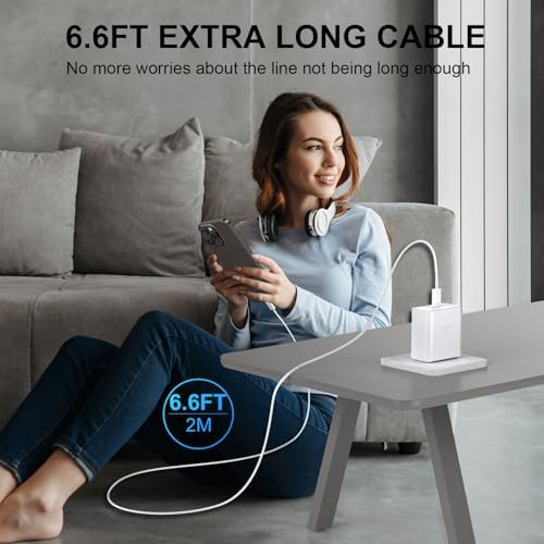Accelerate Your Power Needs with Our 45 W Ultra-Fast USB-C Charger for Phone 16 Series – Includes a 10 ft Type C Cable in Eye-Catching Purple – Perfectly Crafted for Swift Power Delivery to Phone 16 Pro, Max, Plus & Earlier Models – Unleash Maximum Charging Efficiency and Aesthetic Appeal for Tech Enthusiasts on the Move