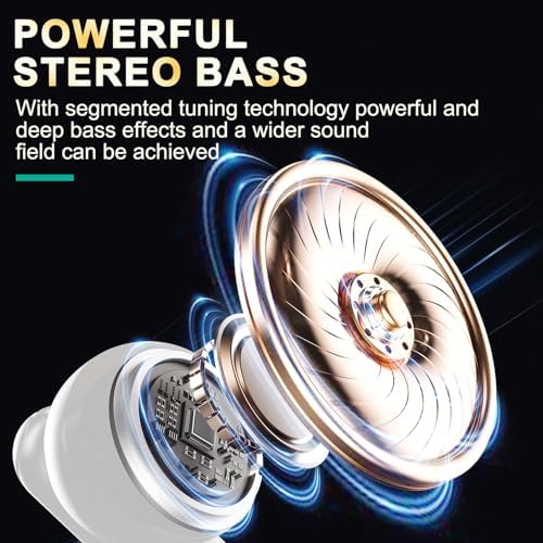 Premium Wireless Earbuds with Cutting-Edge Active Noise Cancellation & Powerful Deep Bass – Featuring 4-Microphone ENC for Crystal-Clear Calls, 40-Hour Playtime with LED Battery Indicator, IPX5 Waterproof Rating for Ultimate Durability, and Advanced Bluetooth 5.4 for Rapid Device Pairing – Perfect for Audiophiles and Professionals Seeking Exceptional Sound Quality and Performance